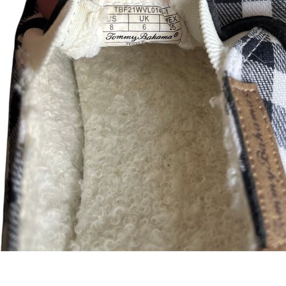 Tommy Bahama Mules Shoes Slides Women's Size 8 Blue White Gingham Check - Picture 7 of 8